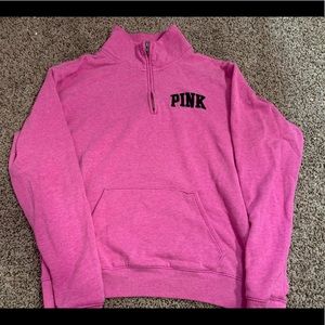 Pink quarter zip